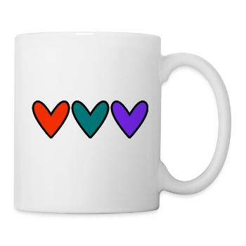 HERZ. ICH LIEBE MAMA. MAMA. MUTTERTAG. HERZ. - Tasse - Weiß - Rechts