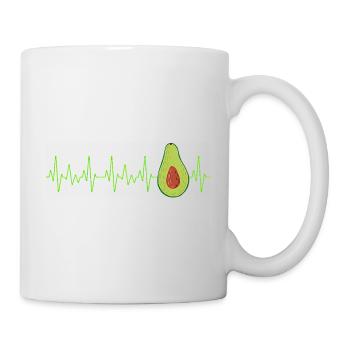 Avocado Heartbeat Avo Vegetarian - Mug blanc - blanc - Droite