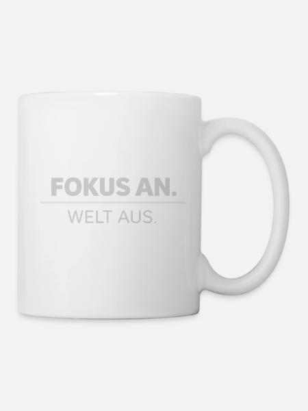 Erfolg, Fokus, Vertrauen - Tasse - Weiß