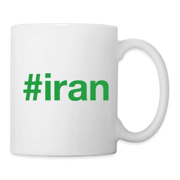 Iran Hashtag - Tasse - Weiß - Rechts
