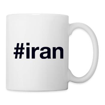 Iran Hashtag - Tasse - Weiß - Rechts