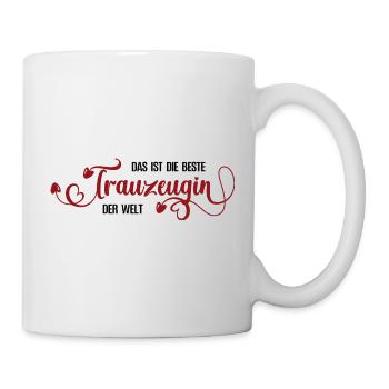 Trauzeugin Beste Freundin Schwester Hochzeit - Tasse - Weiß - Rechts