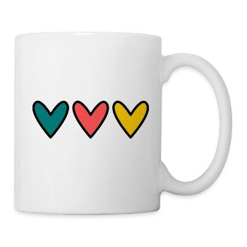 HERZ. PAAR. VALENTINSTAG. GERADE VERHEIRATET. Junggesellinnenabschied. - Tasse - Weiß - Rechts