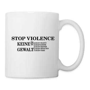 Stop Violence against women Shirt - Tasse - Weiß - Rechts