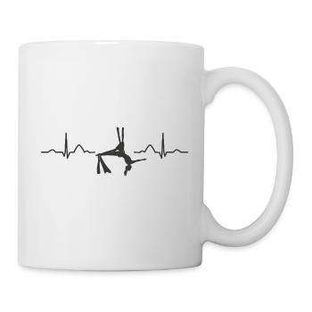 Vertical Scarf Heartbeat Aerial Acrobatics Aerial Silk - Mug - white - Right