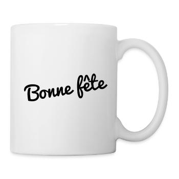 HERZLICHEN GLÜCKWUNSCH ZUM GEBURTSTAG. MUTTERTAG. VATERTAG. PARTEI - Tasse - Weiß - Rechts