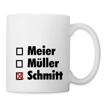 Ankreuzshirt - Tasse - Weiß - Rechts