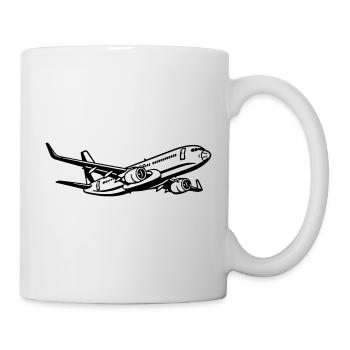 Avion - Mug blanc - blanc - Droite