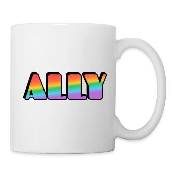 Ally Rainbow Letters - Tasse - Weiß - Rechts