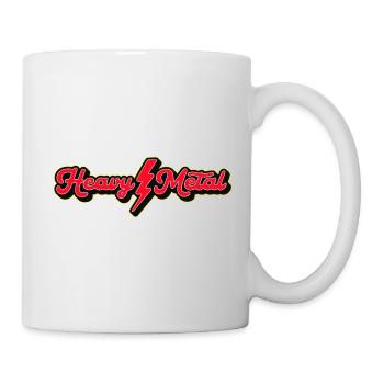 Logo du script de l’éclair en métal lourd - Mug blanc - blanc - Droite