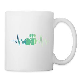 Bowling-Herzschlag-Bowler - Tasse - Weiß - Rechts