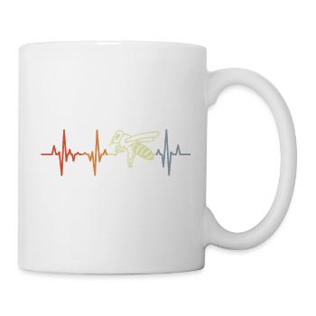 Battement de cœur d’abeille vintage - Mug blanc - blanc - Droite