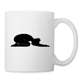 Child’s Pose Yoga Silhouette - Mug - white - Right