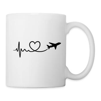 Amour du voyage - Mug blanc - blanc - Droite