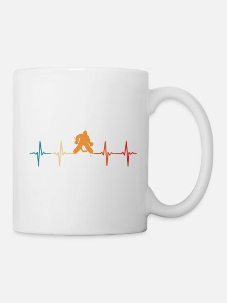 Eishockey Torwart Herzschlag Eishockey Torwart - Tasse - Weiß
