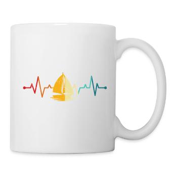 Sail_Boat_Heartbeat - Mug blanc - blanc - Droite