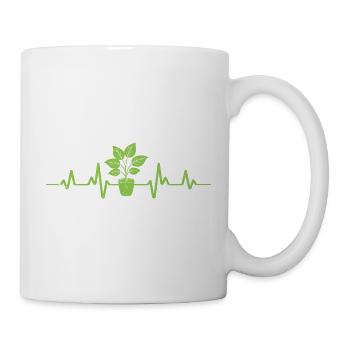 Gärtner herzschlag garten gärtnerei gartenarbeit - Tasse - Weiß - Rechts
