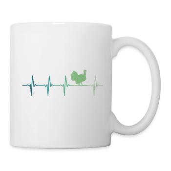 turkey heartbeat turkey - Mug - white - Right