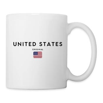Amerikanischer Stolz, minimalistisches, elegantes Design - Tasse - Weiß - Rechts