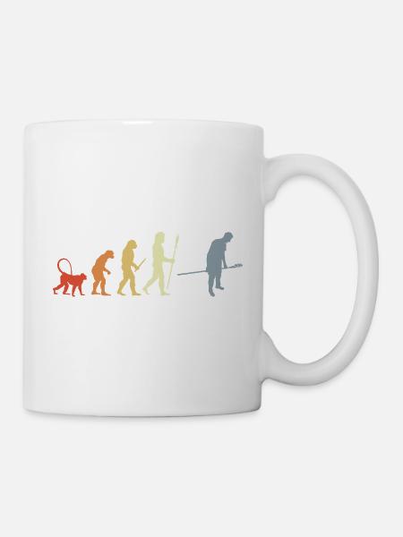 Bäcker Evolution Retro Look - Tasse - Weiß