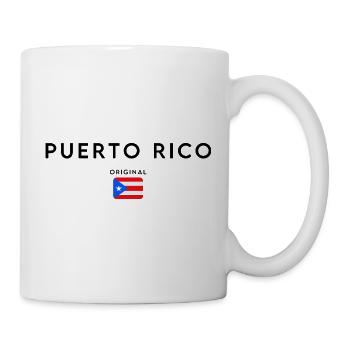 Flagge von Puerto Rico, minimalistisches Design - Tasse - Weiß - Rechts