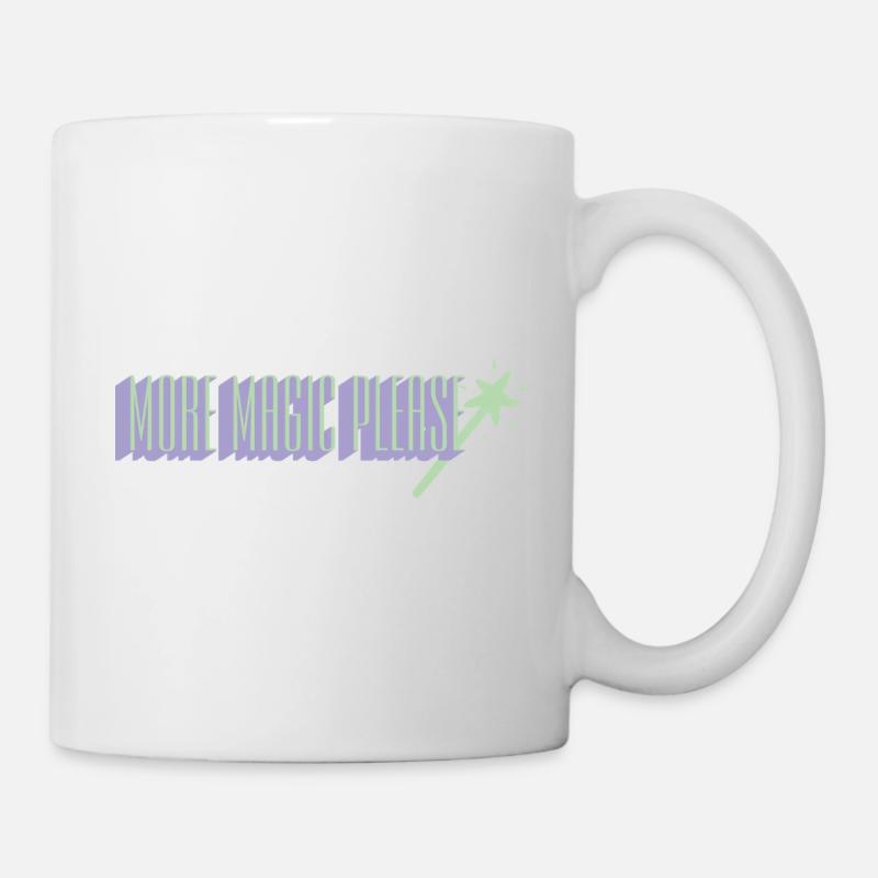 Plus de magie, s’il vous plaît, de l’art de baguette - Mug blanc - blanc