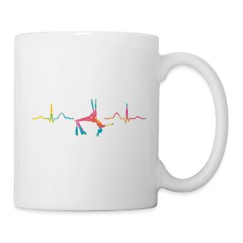 Vertical Scarf Heartbeat Aerial Acrobatics Aerial Silk - Mug - white - Right