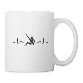 Boulderer heartbeat Bouldering Bouldering - Mug - white - Right