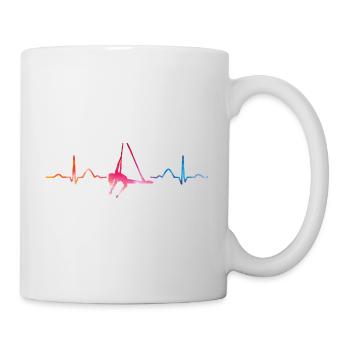 Vertical Scarf Heartbeat Aerial Acrobatics Aerial Silk - Mug - white - Right
