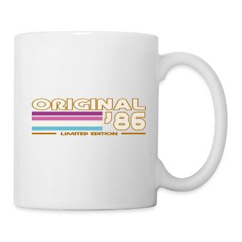 Retro 1986 Stripes Vintage 80s - Mug blanc - blanc - Droite