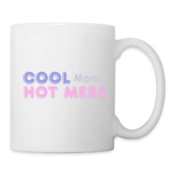 Cool Mom Hot Mess Funny Mom Design - Mug - white - Right