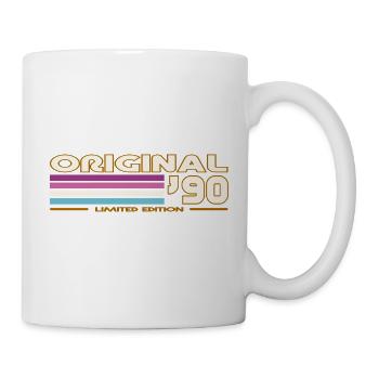 Originale 90er Retro-Streifen - Tasse - Weiß - Rechts