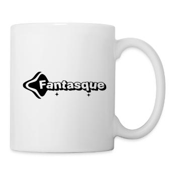 Verspieltes Schwarz-Weiß - Tasse - Weiß - Rechts