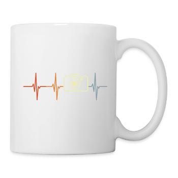 Photography Cardiogram Retro Look - Mug - white - Right