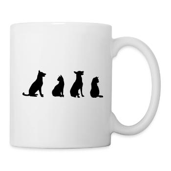 Chats et chiens - Mug blanc - blanc - Droite