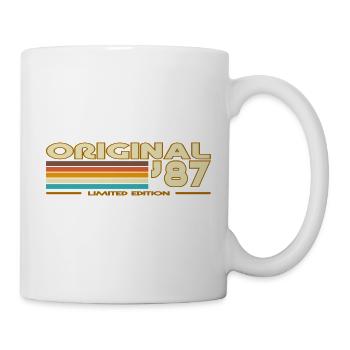 Original 87 Retrowave Rayures - Mug blanc - blanc - Droite