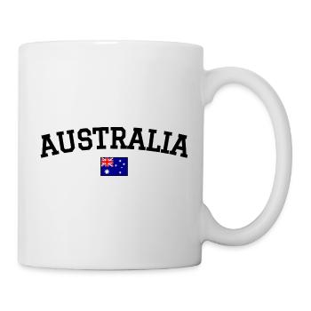 Australien Flagge Design Schwarz - Tasse - Weiß - Rechts