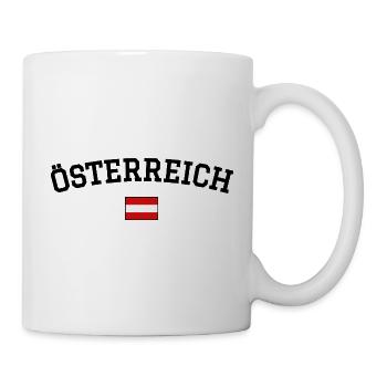 Austria Flag Design Black - Mug - white - Right