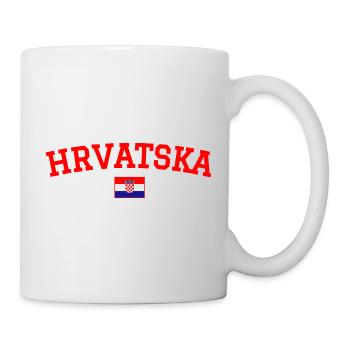 Drapeau Croatie Rouge - Mug blanc - blanc - Droite