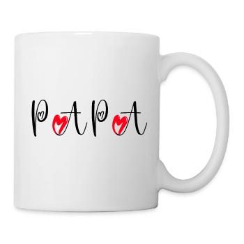Father's Day Dad Love with Tender Hearts Dad - Mug - white - Right