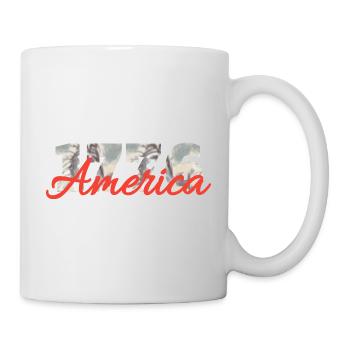 1776 America Script Overlay - Tasse - Weiß - Rechts