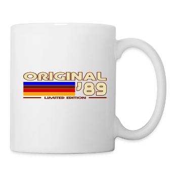 Originale 89er Retro-Streifen - Tasse - Weiß - Rechts