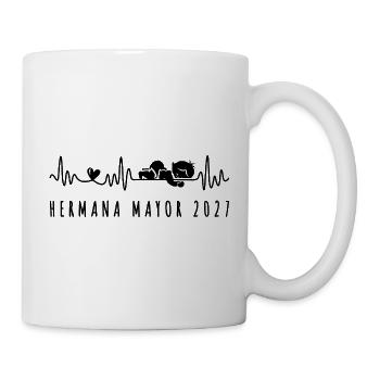 Hermana Mayor 2027 Latido del Corazón Embarazo - Tasse - Weiß - Rechts
