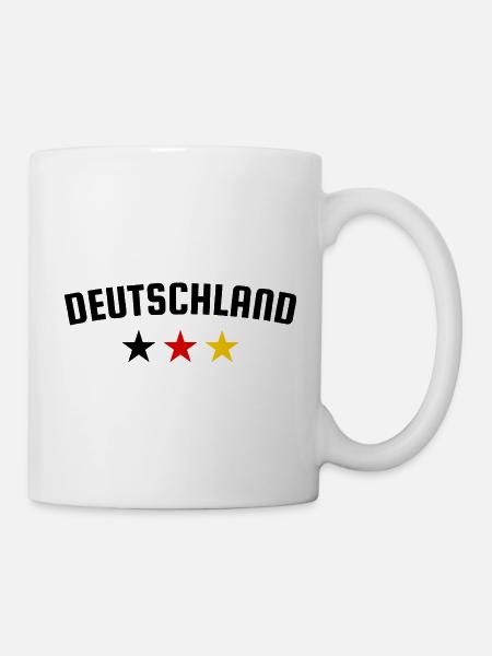 Deutschland 3 Sterne Design - Tasse - Weiß