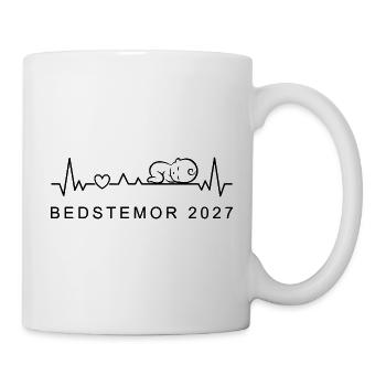 Oma 2027 Herzschlag Schwangerschaft Dänisch - Tasse - Weiß - Rechts