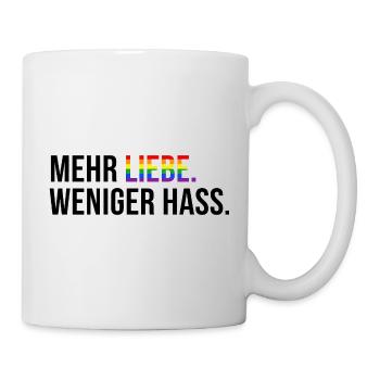 6. Peace Spruch Shirt für Human Rights Fans - Tasse - Weiß - Rechts