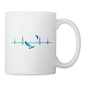 The water sports enthusiasts and kitesurfing go together - Mug - white - Right