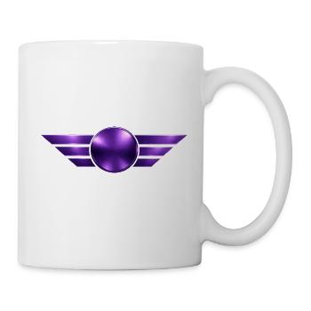 Personnalisez l’emblème de l’aile violette - Mug blanc - blanc - Droite