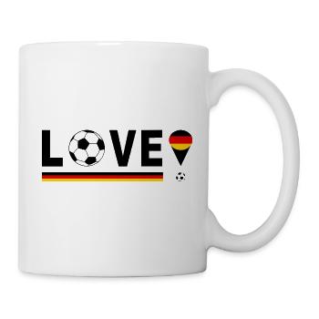Fußball Deutschlandflagge WM LOVE  - Tasse - Weiß - Rechts