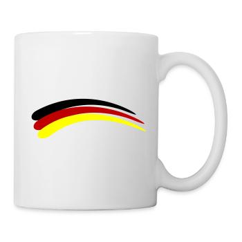 Deutschland Fahne Linie - Tasse - Weiß - Rechts